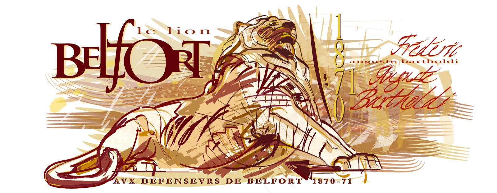 Création Bartholdi — 2 lion sepia sc f500