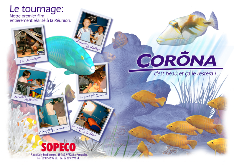 Design graphique — plaq corona tv recto
