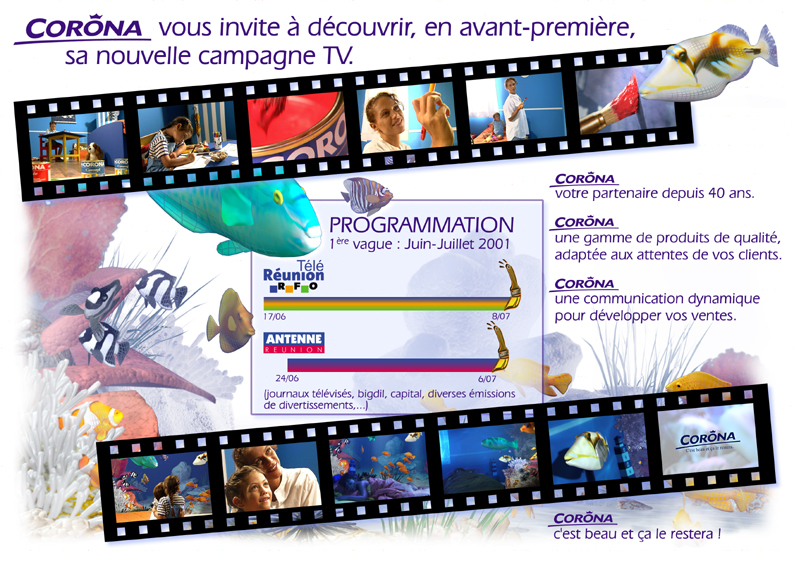Design graphique — plaq corona tv verso