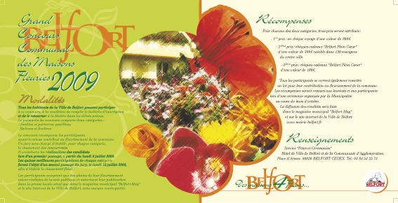 Design graphique — verso fleuries